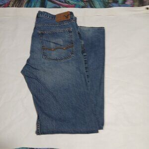 American Eagle Blue Jeans Men's 32x36 Loose Fit 100% Cotton Denim Sydney Sweeney